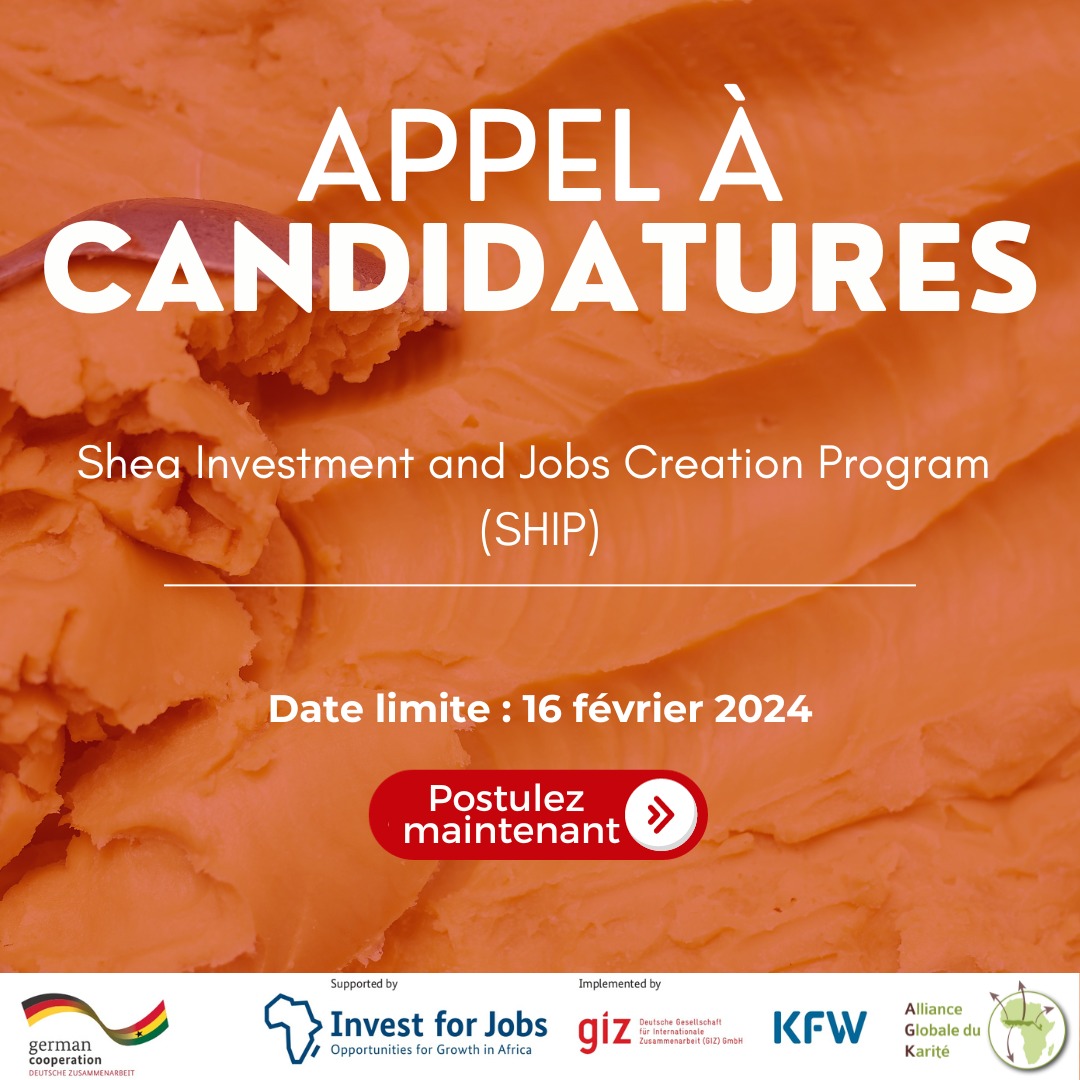 Appel à propositions. Shea Investment and Jobs Creation Program